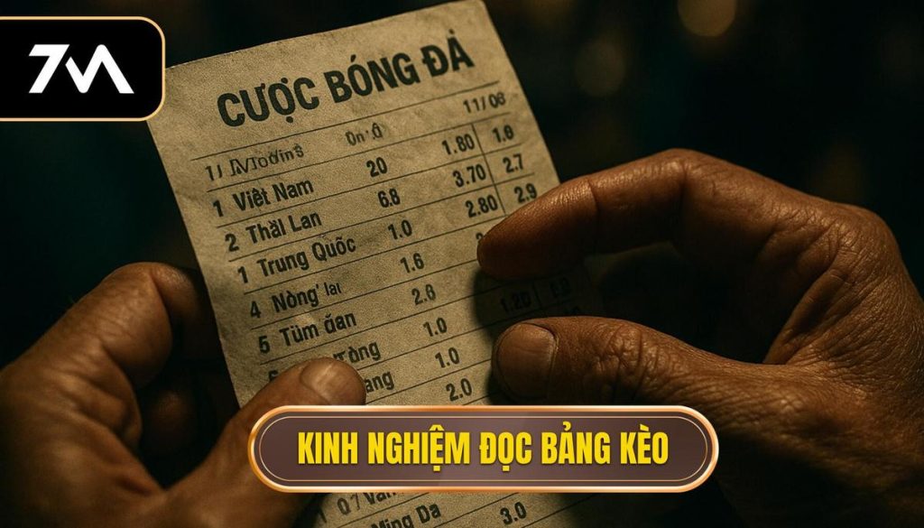 Kinh nghiệm đọc bảng kèo