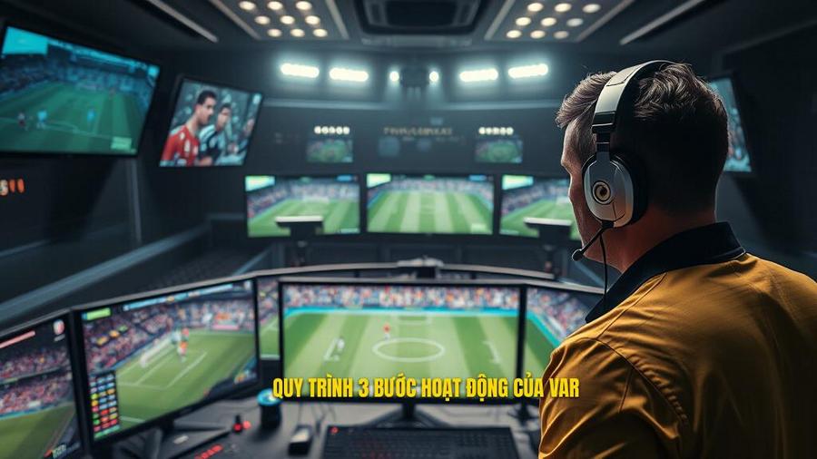 Công nghệ VAR trong bóng đá hoạt động thế nào? Quy trình 3 bước