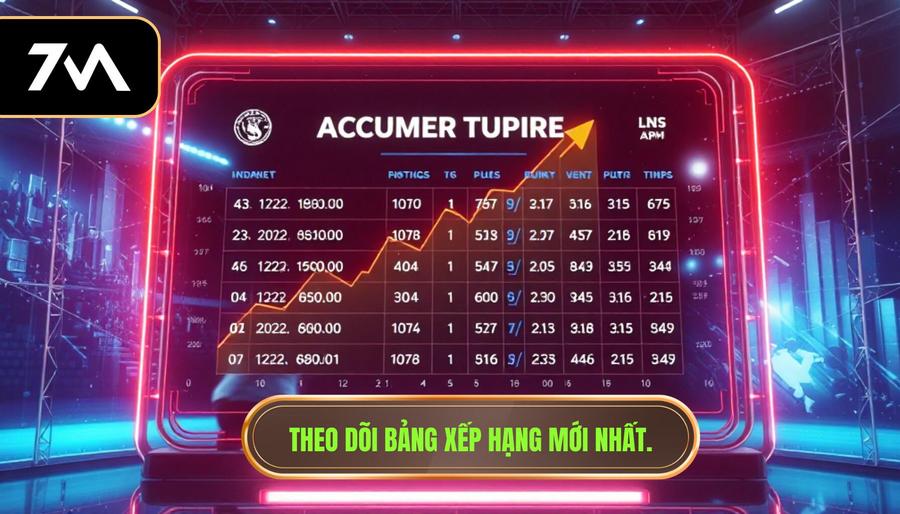 Cập nhật BXH mới nhất: Bảng xếp hạng bóng đá trực tuyến tại 7M 1 Theo dõi bảng xếp hạng mới nhất